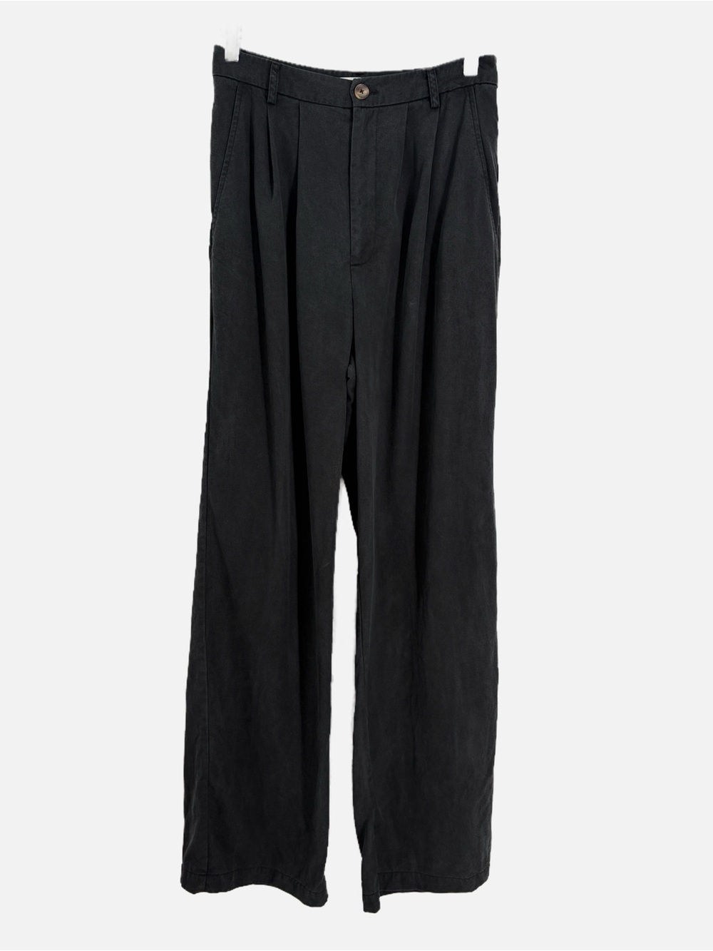 Reformation Mason Power Pant Black Tencel Wide Leg Trouser Size 4 - Picture 3 of 7
